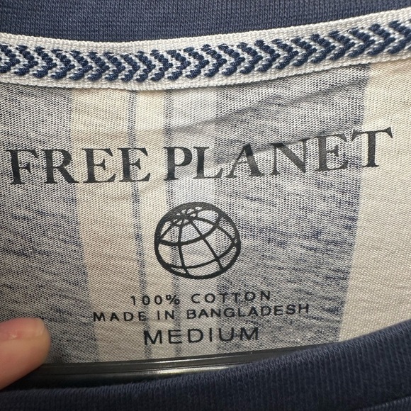 Free Planet Blue and Gray Short Sleeve Tee - Picture 3 of 3
